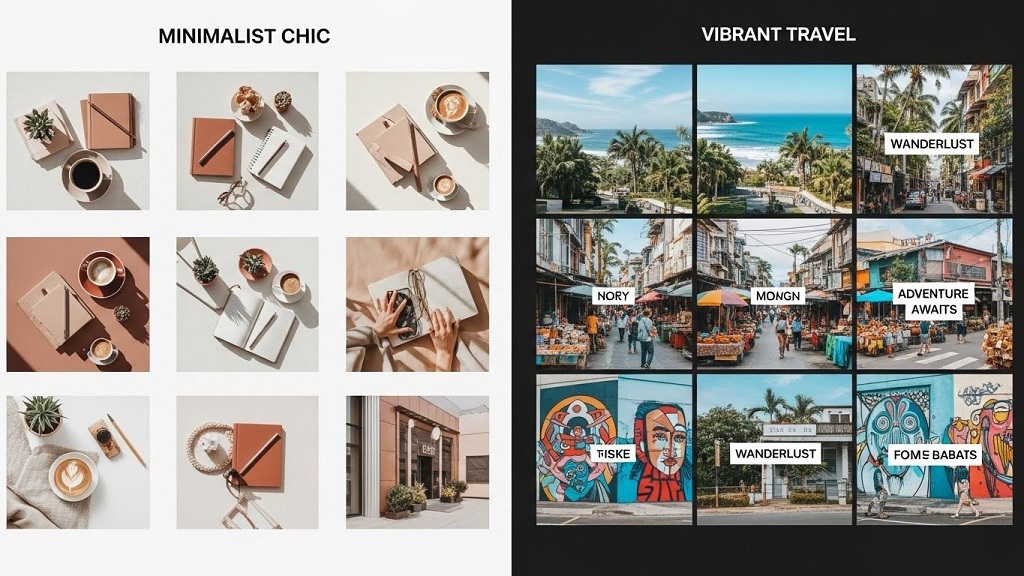 Creative instagram feed grid design