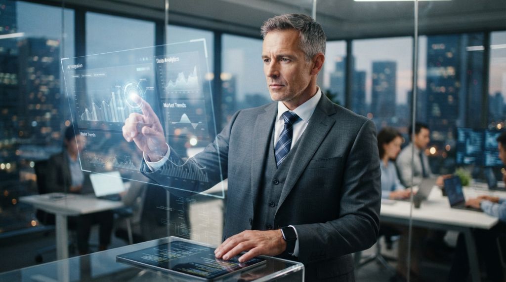 Business leader adapting to rapid technological change